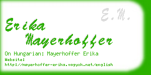 erika mayerhoffer business card